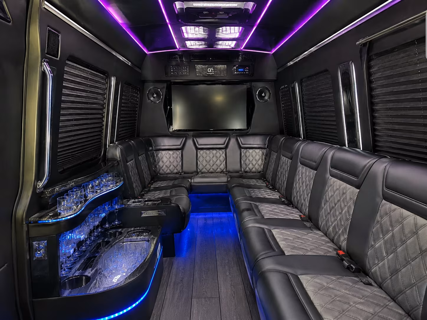 bridal party sprinter vans party buses for your shore wedding